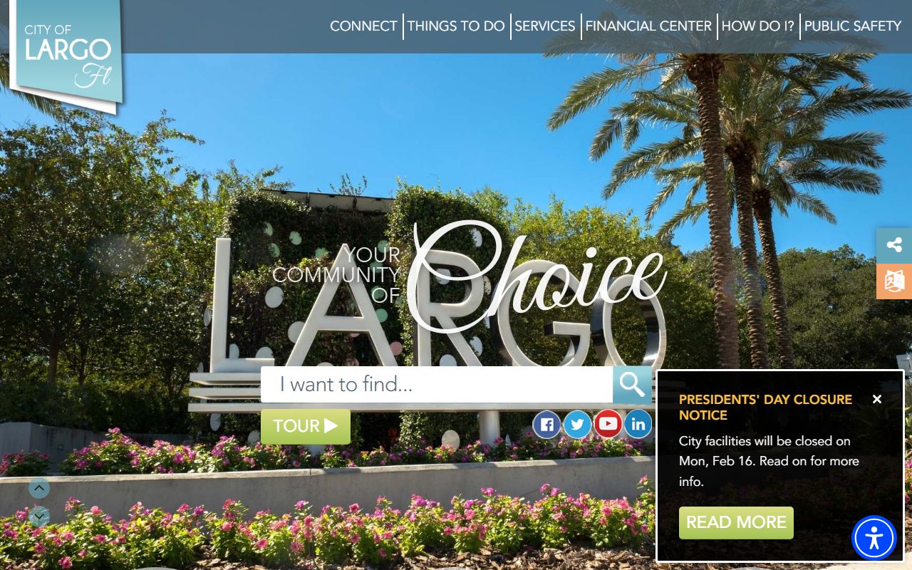 City of Largo website for local death records information