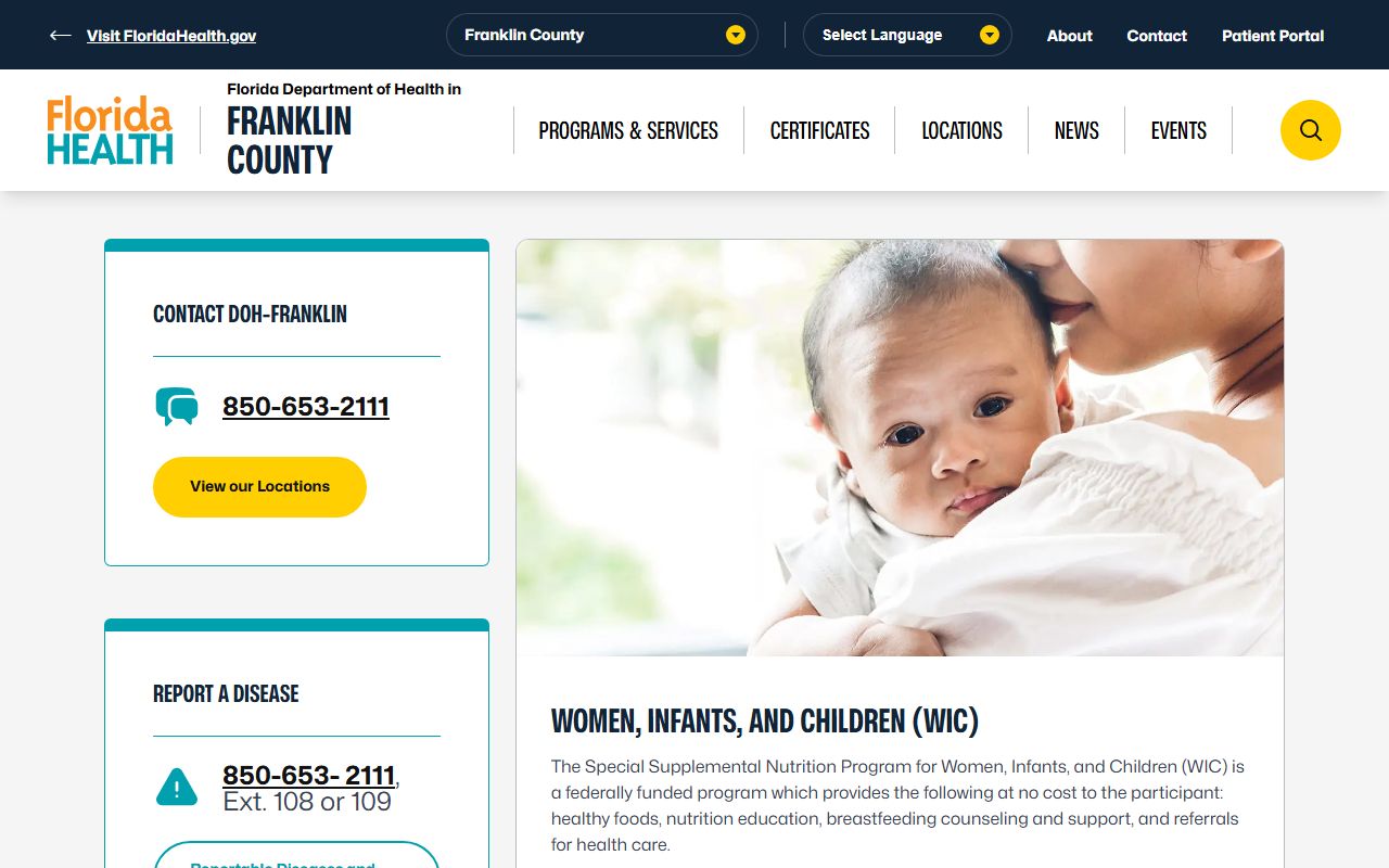 Franklin County Health Department building in Apalachicola Florida